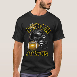Black Gold Touchdown Day Football Game High School T-Shirt