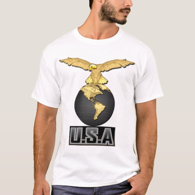 Black & Gold USA T-Shirt (Front)