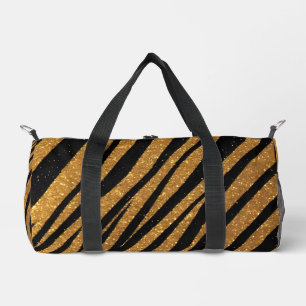 Black Gold Vintage Art Deco Modern Collection Duffle Bag