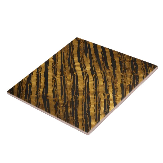 Black Gold Vintage Art Deco Trendy Collection Tile (Side)