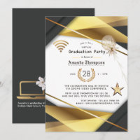 Black & Gold Virtual Graduation Party Certificate