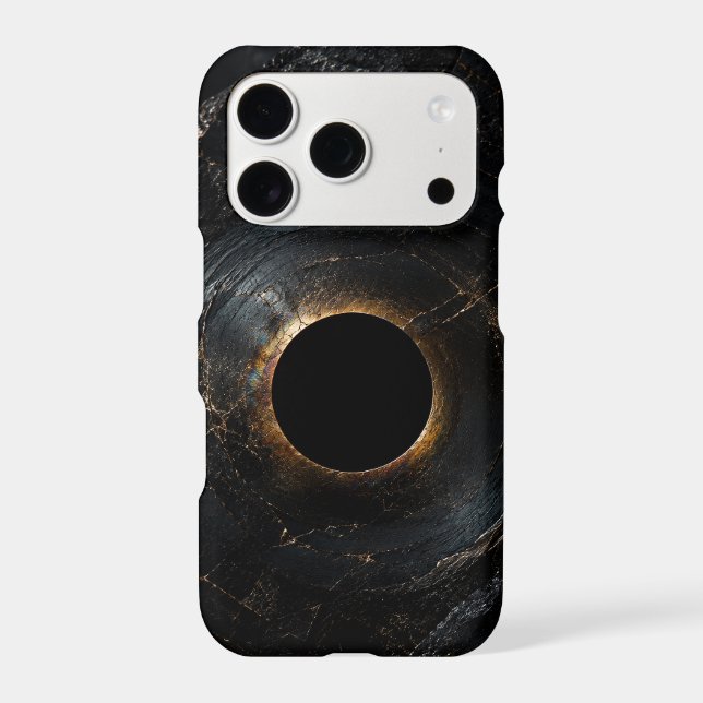 Black Gold Void – Dark Abstract Cosmic Portal (Back)