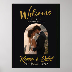 Black Gold Wedding Welcome Sign wedding poster