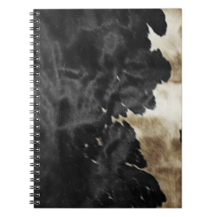 Black Gold Western Cowhide Notebook
