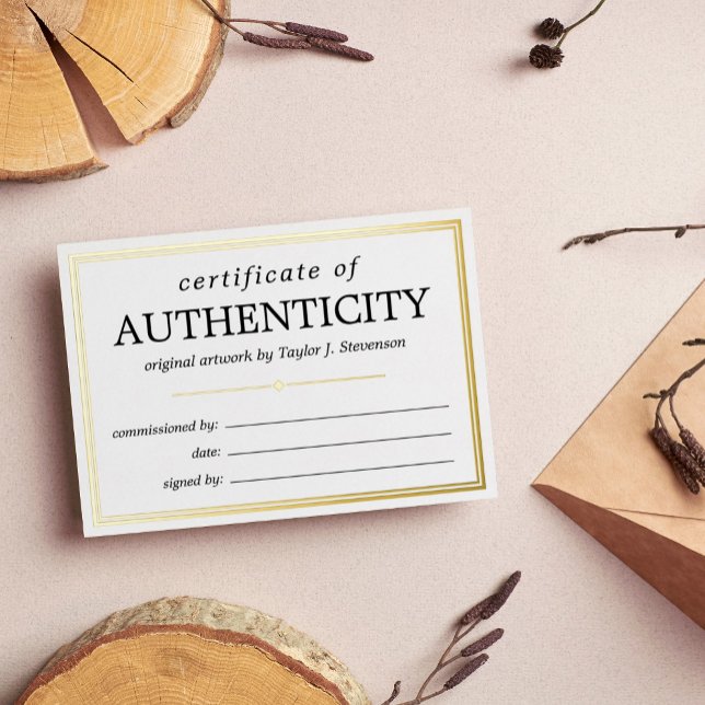 Black Gold White Certificate of Authenticity (Creator Uploaded)