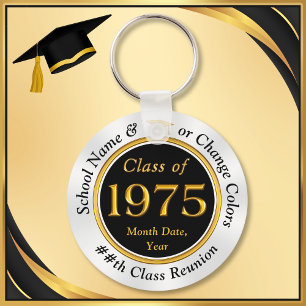 Black, Gold, White, Class of 1975 Reunion Ideas,  Key Ring