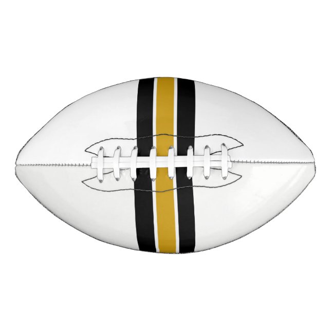 Black Gold & White Design Football (Front)