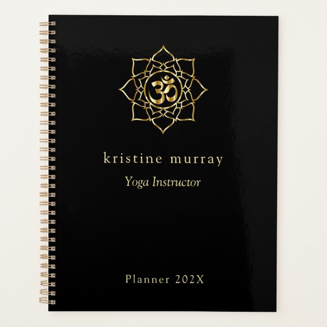 Black & Gold Yoga | Planner (Front)
