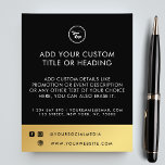 Black Gold Your Custom Business Logo Social Media Flyer<br><div class="desc">This modern,  minimalist flyer would be great for your business/promotional needs. Easily add your own details by clicking on the "personalise" option.</div>