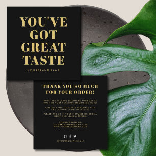 Black gold you've got great taste thank you Square Business Card