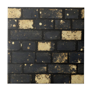 Black Golden Brock Pattern Tile