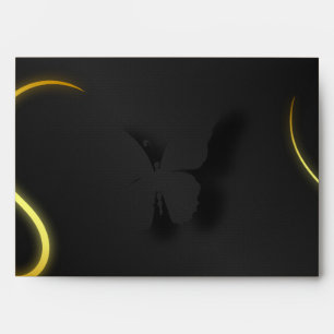 black golden butterflies Envelope