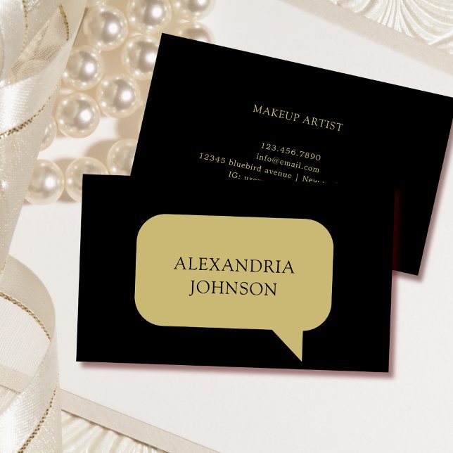 black & golden classic unique customisable business card (Creator Uploaded)