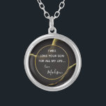 Black & Golden 💡 Modern Abstract Inky Oil Silver Plated Necklace<br><div class="desc">Black & Golden 💡 Modern Abstract Inky Oil – Elegant & Luxurious ✨💍 💌 Celebrate your special day with sophistication! Our stunning black and gold abstract wedding suite features a luxurious design, making it minimalistic yet elegant. The bold black background with shimmering gold accents exudes timeless elegance, perfect for formal,...</div>