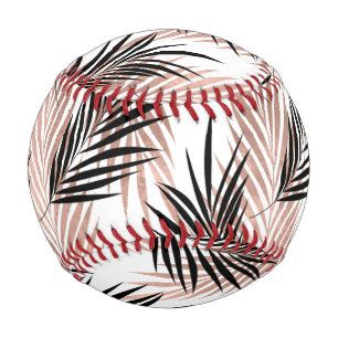 Black Golden Rose Palm Leaf Tropical Tree Hawaiian Baseball