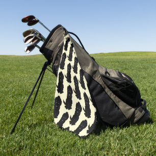 Black Goldendoodle Dog Any Colour Background Golf Towel