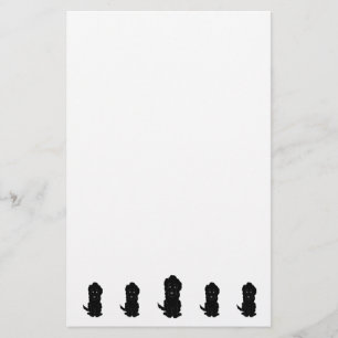 Black Goldendoodle Dog Design Stationery