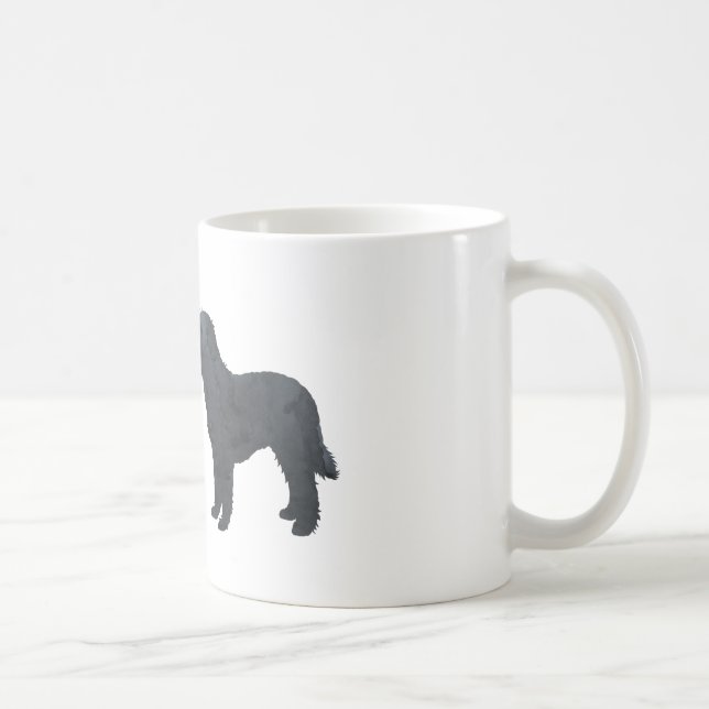 Black Goldendoodle / Labradoodle Artwork Coffee Mug (Right)
