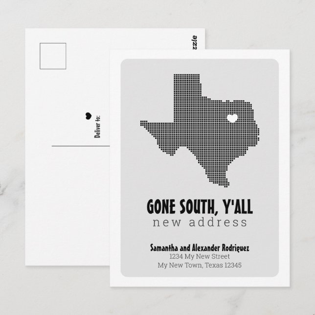 Black Gone South, Y'all Moving Postcard (Front/Back)