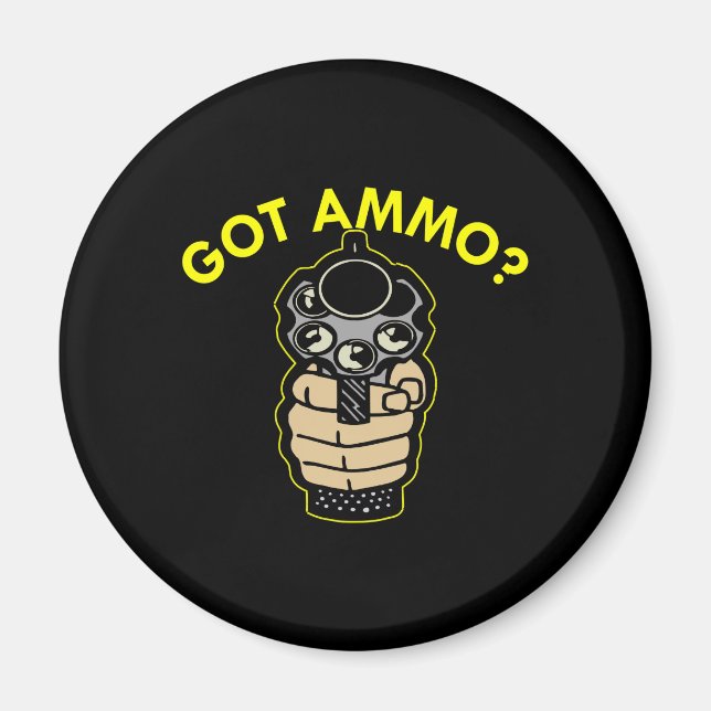 Black Got Ammo Pistol Magnet (Front)