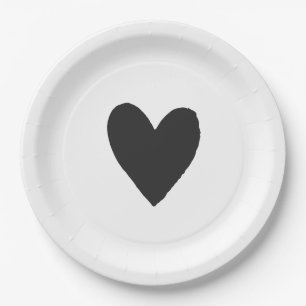 Black Gothic and Moody Halloween Baby Shower Paper Plate