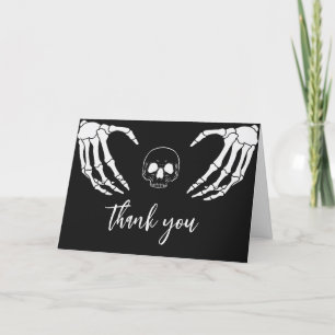 Black Gothic Baby Shower  Thank You Card