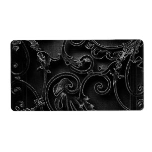 Black gothic baroque swirl pattern