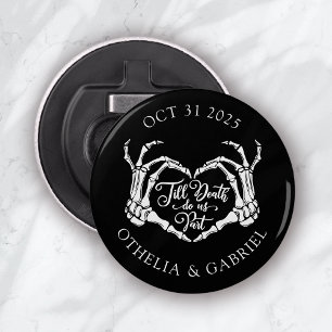 Black Gothic Halloween Wedding Bottle Opener
