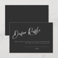Black Gothic Inspired Baby Shower Diaper Raffle
