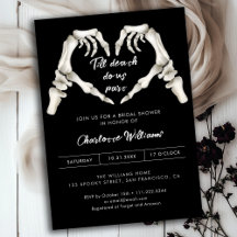 Black Gothic Love Halloween Bridal Shower