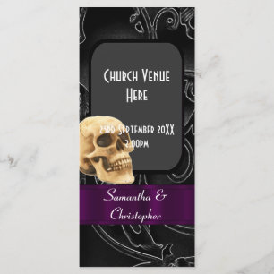 Black gothic wedding program programme