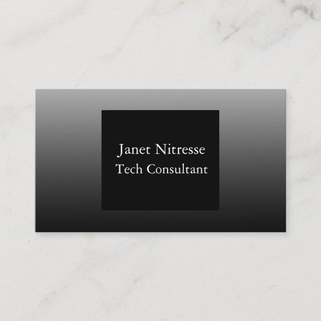 Black Gradient  Business Cards (Front)