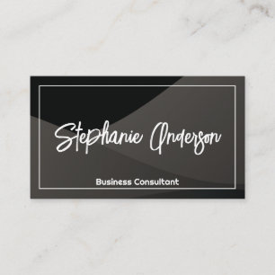 Black Gradient Layers Modern Business Card
