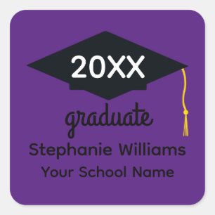 Black Graduation Cap #1-3 Stickers