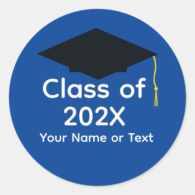 Black Graduation Cap #1-5 Stickers (Front)