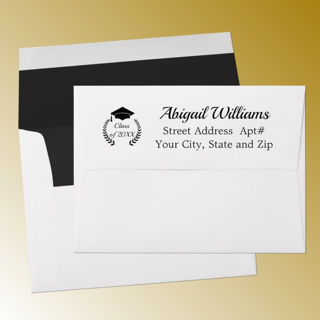 Black Graduation Cap and Laurel Envelope (Creator Uploaded)
