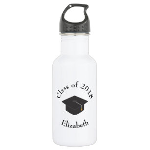 Black Graduation Cap Class of 20xx Custom 532 Ml Water Bottle