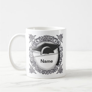 Black Graduation Cap custom mug