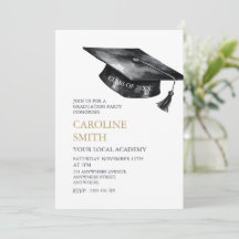 Black Graduation cap Graduation Party 