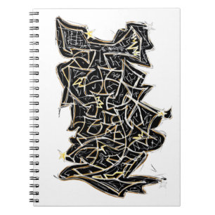 Black Graffiti Letters Notebook