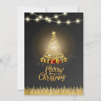 Black Graident Christmas Card