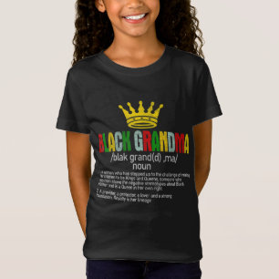 Black Grandma Definition Black History Month Graph T-Shirt