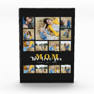 Black grandma Mum photo collage mothers day gift Block