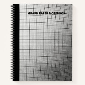 BLACK GRAPH PAPER DESIGN NOTEBOOK