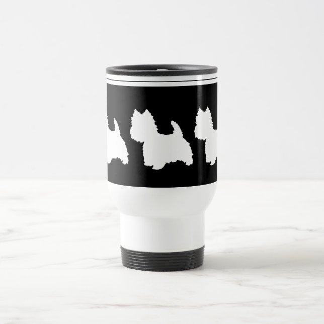 Black Graphic Travel Mug (Center)