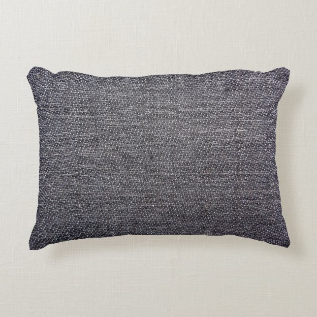 black gray cloth decorative cushion (Front)