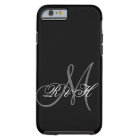 BLACK GRAY MONOGRAM INITIALS