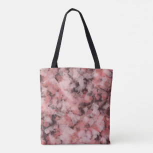 Black Gray Pink White Modern Geometric Abstract Tote Bag