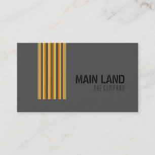 Black Gray Striped Modern Simple Professional Business Card