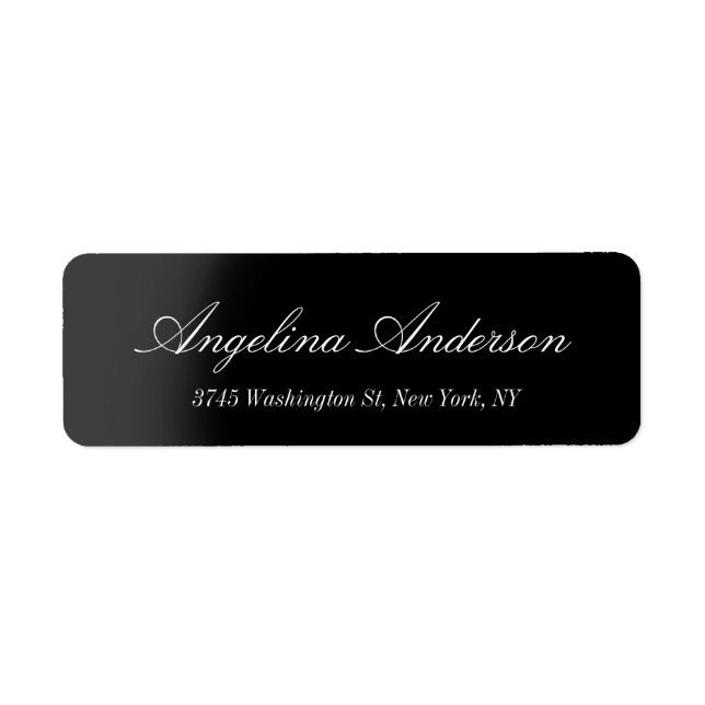 Black Gray Stylish Elegant Handwriting Modern (Front)